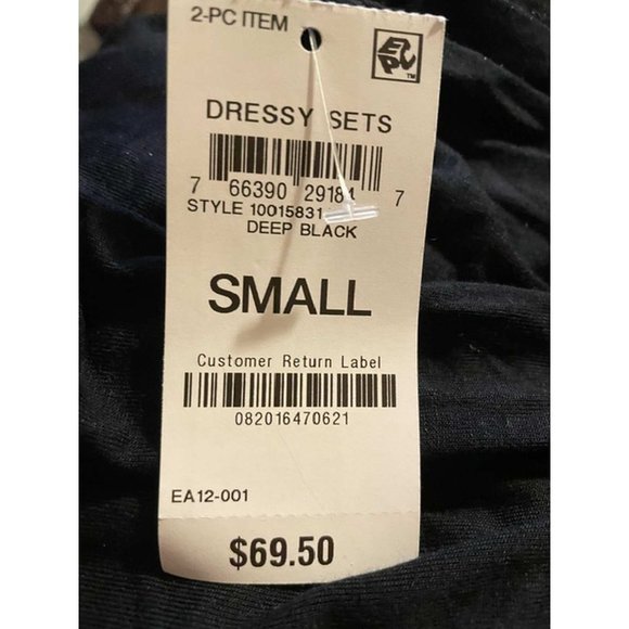 JENNI Notch-Collar Pajama Set SMALL (4446) - Picture 4 of 7